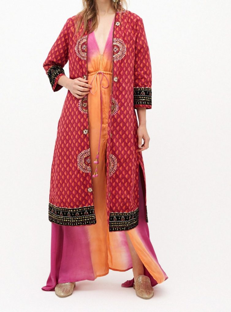 Kimono Lori Rani Leaf print